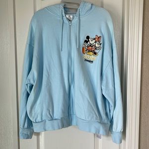 Mickey and Minnie Disneyland zip hoodie 2023